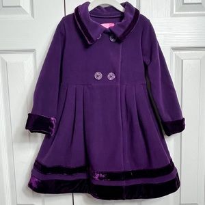 Purple toddler size 4 dress coat